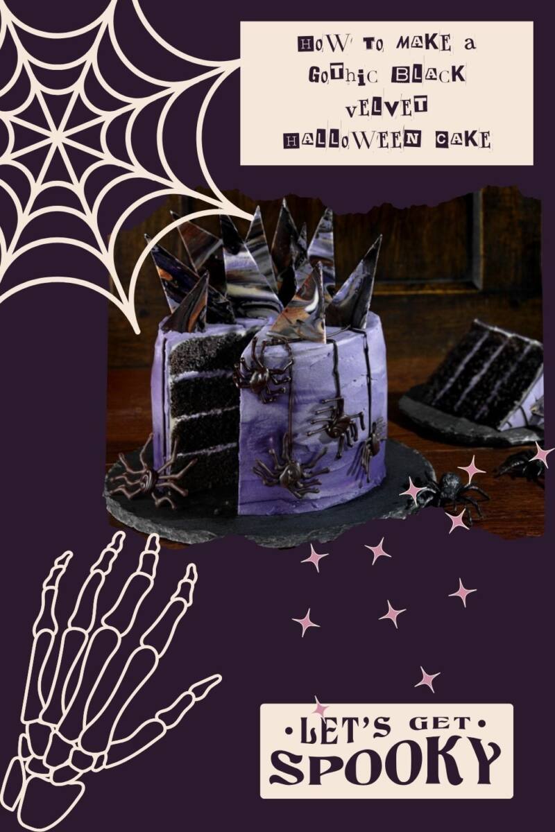 How To Make A Gothic Black Velvet Halloween Cake