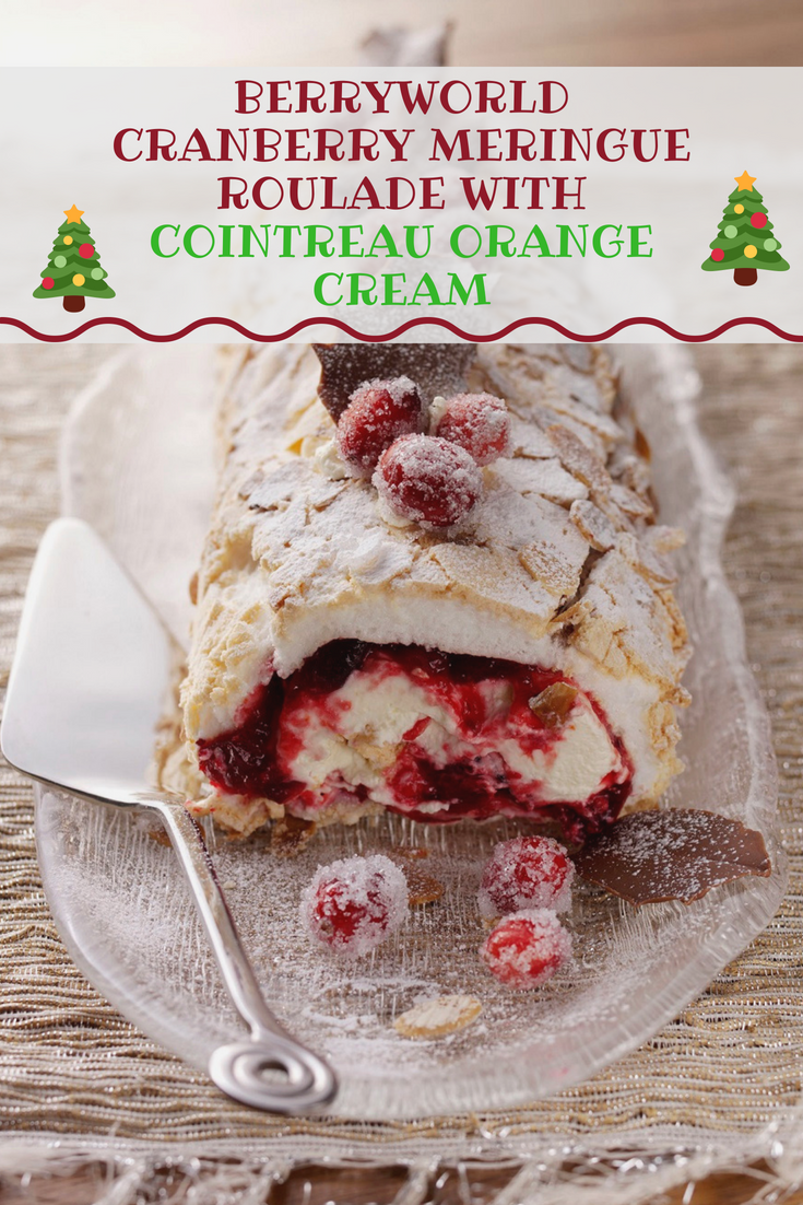 How To Make A BerryWorld Cranberry Meringue Roulade with Cointreau Orange Cream: