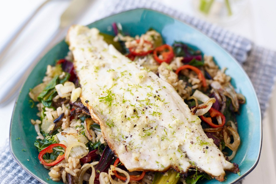 Malaysian Spiced Seabass with Brown Rice Malaysian Spiced Seabass with Brown Rice