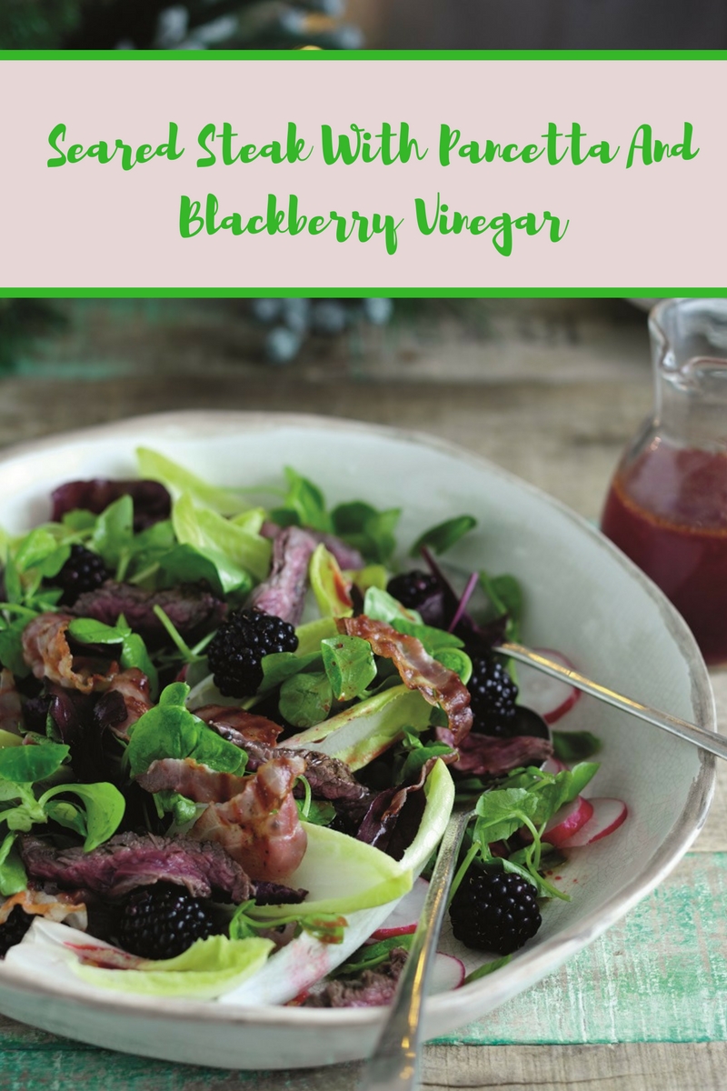 Seared Steak With Pancetta And Blackberry Vinegar