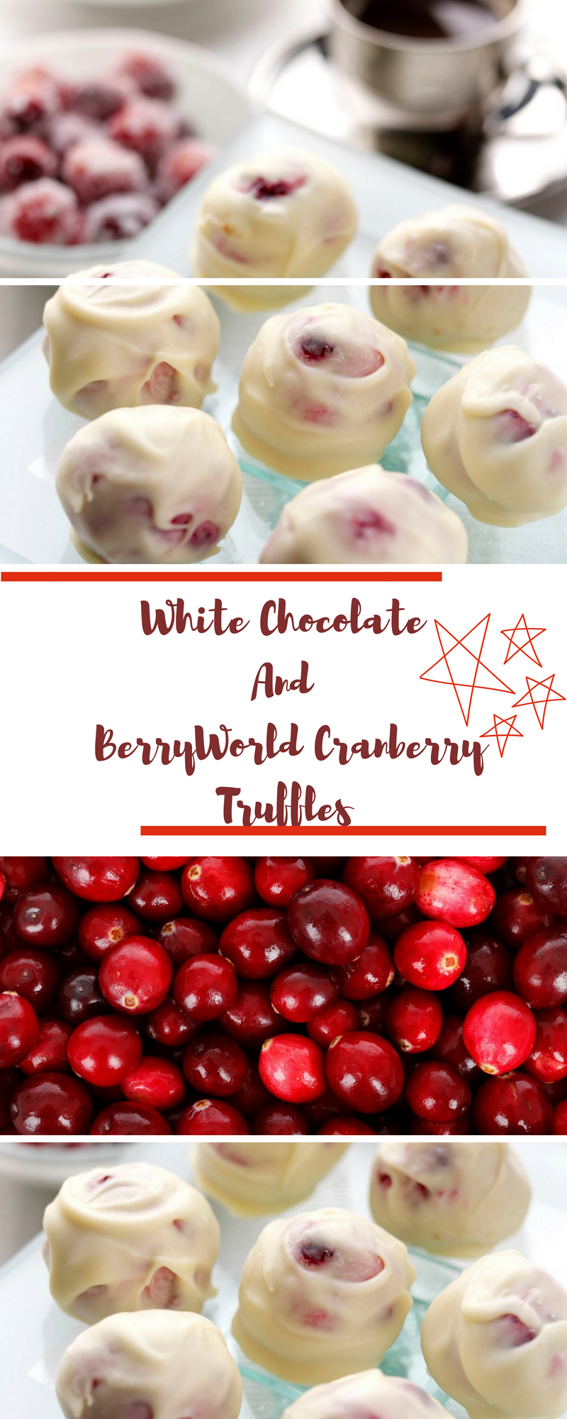 White Chocolate And BerryWorld Cranberry Truffles.
