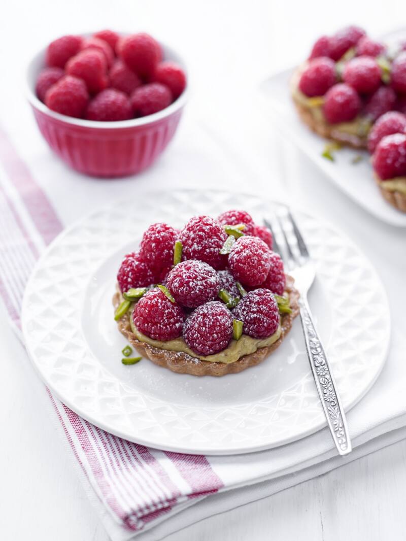 Raspberry And Pistachio Tarts