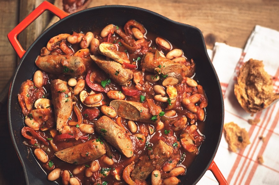 Quorn Sausage And Beans Casserole
