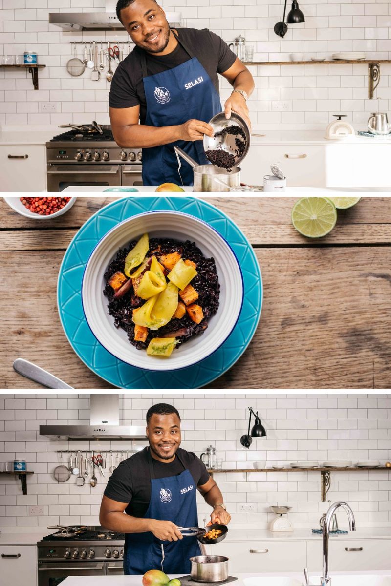 Sticky Coconut Black Rice With Mango And Lime