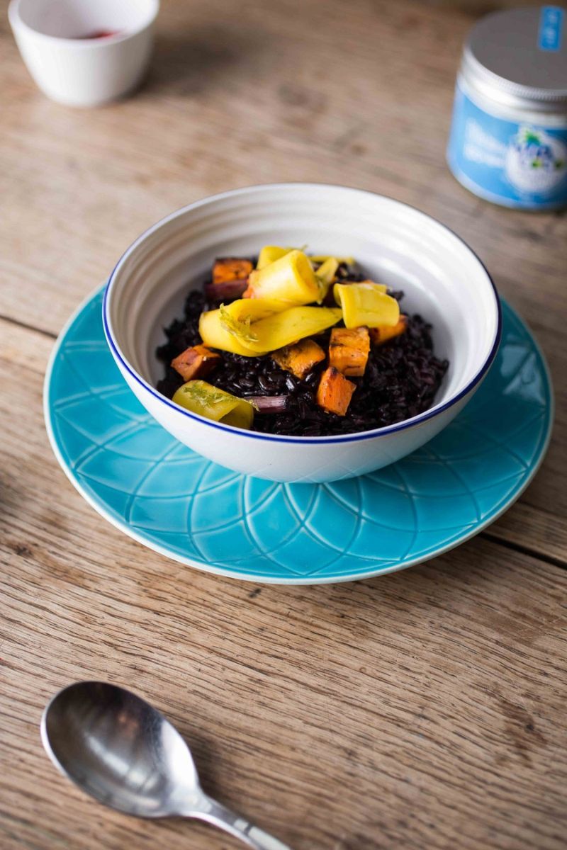 Sticky Coconut Black Rice With Mango And Lime