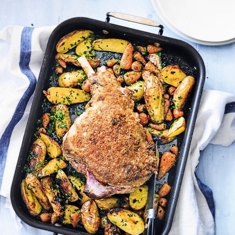 Leg Of Lamb With Crispy Italian Crust