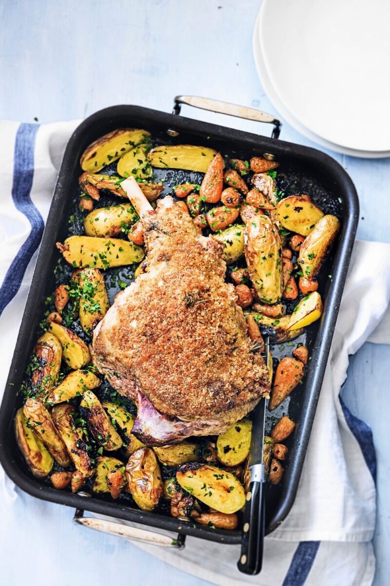Leg Of Lamb With Crispy Italian Crust