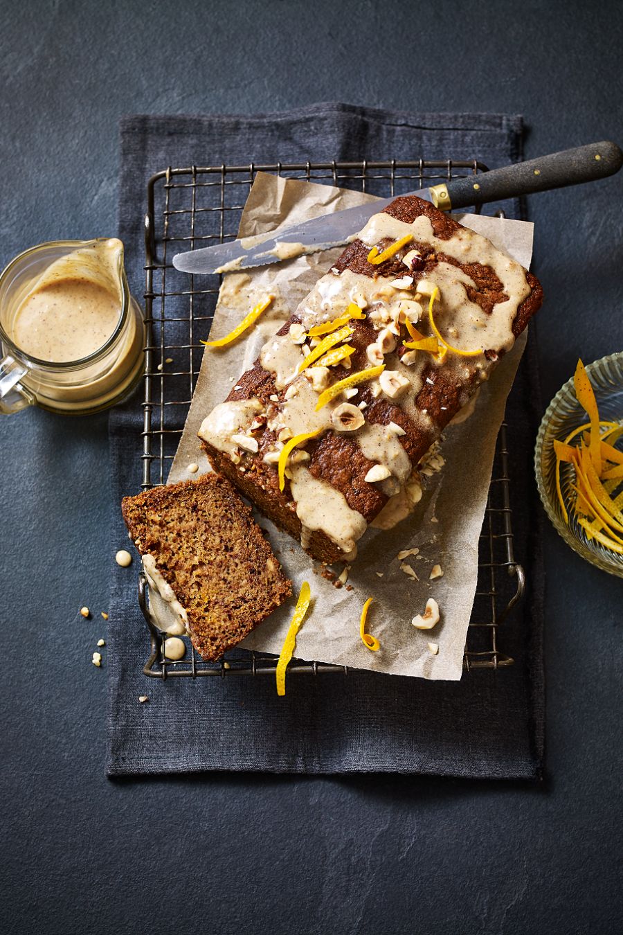 Orange, Hazelnut And Caramel Vegan Loaf