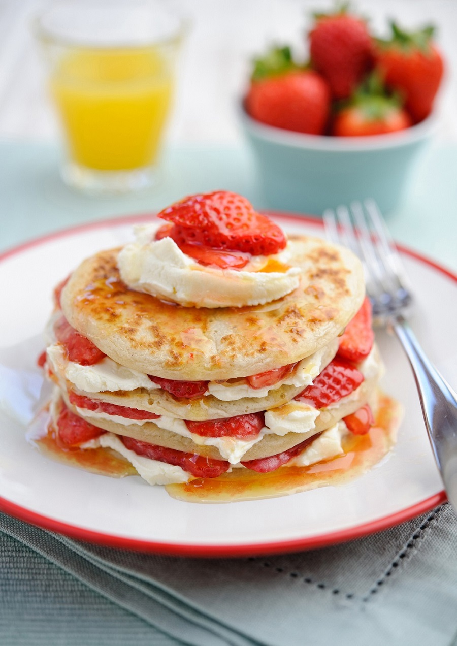 Strawberry Scotch Pancakes
