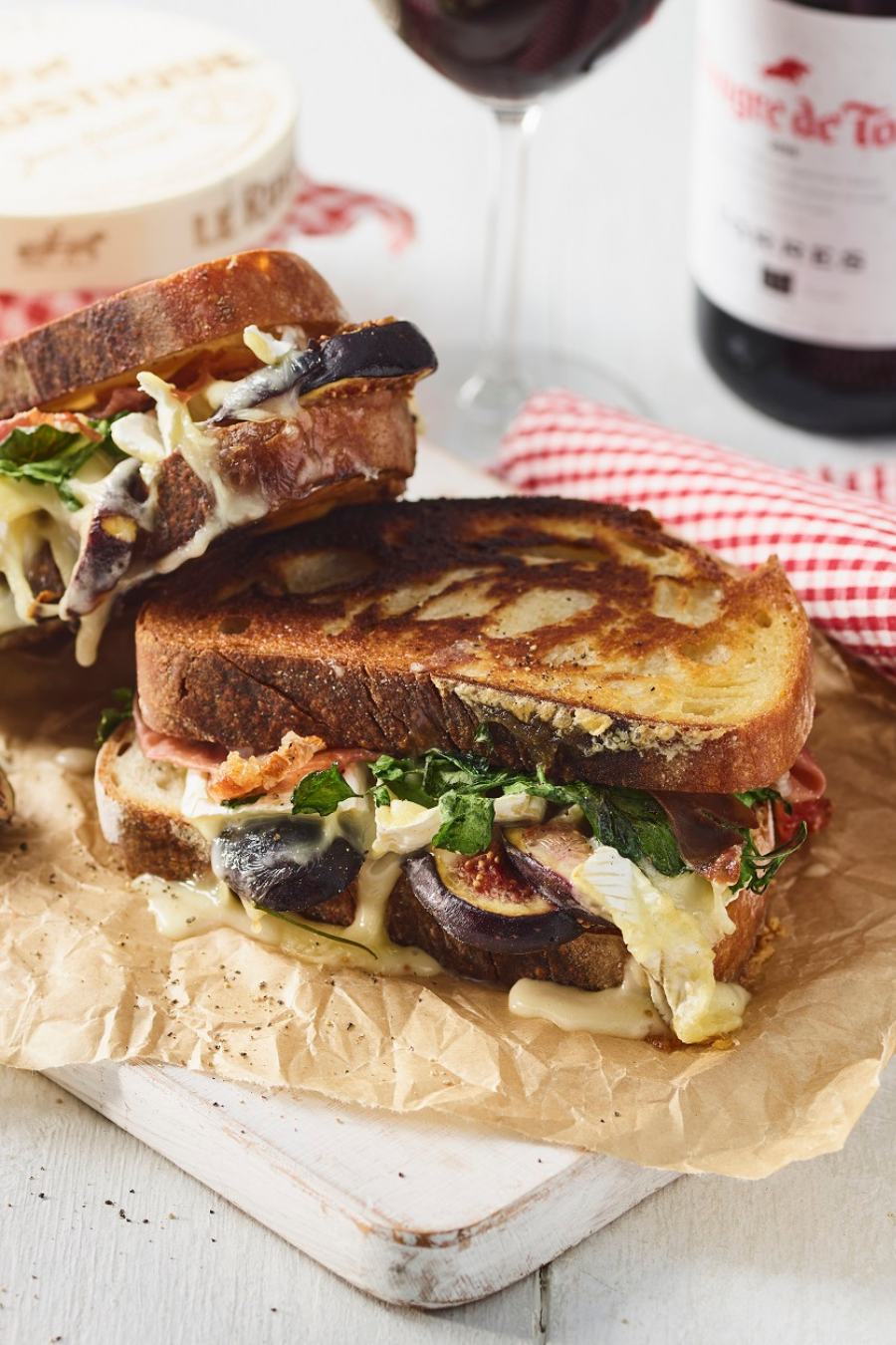 Le Rustique Camembert, Fig And Basil Sourdough Toastie