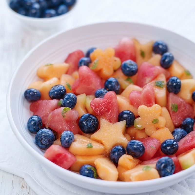 Pink Melon With Marinated BerryWorld Blueberries