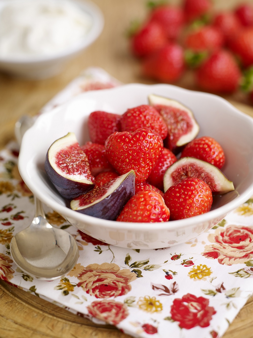 Strawberry, Fig and Rosewater Salad