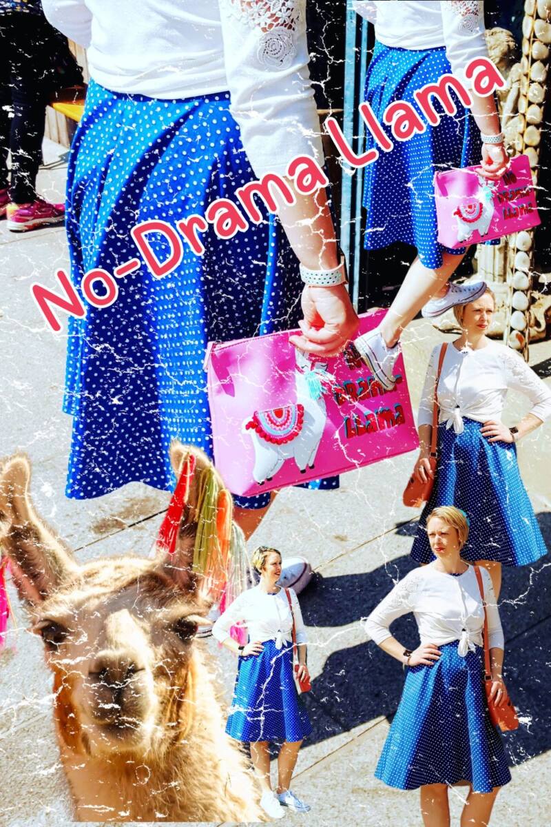 Polka Dots And A Drama Llama. No-Drama Llama!!