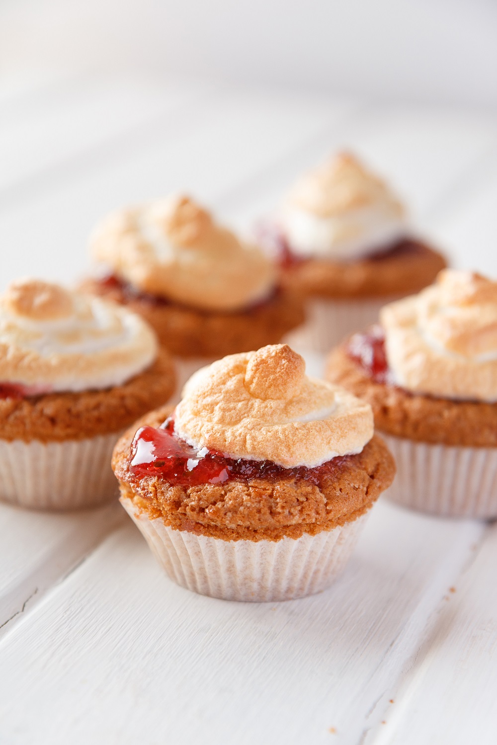 BerryWorld Red Gooseberry Muffins With Marshmallow Topping