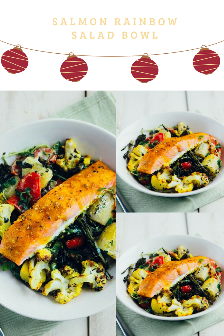 How To Make A Salmon Rainbow Salad Bowl