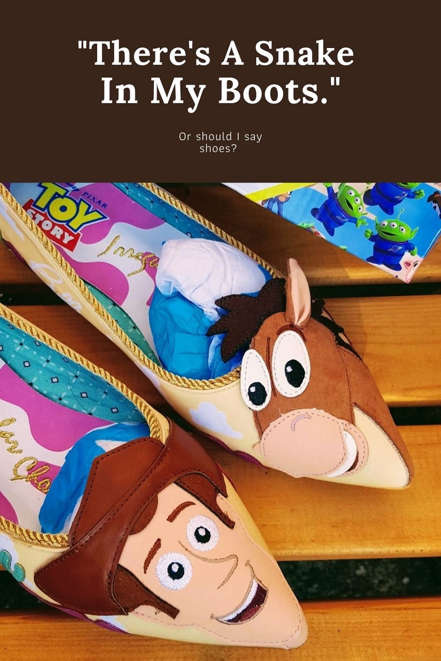 Love My Irregular Choice Toy Story Shoes There's A Snake In My Boots