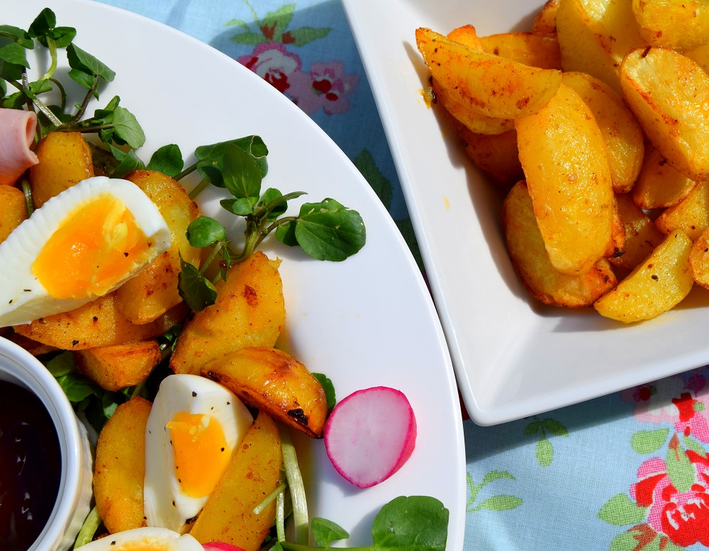 Sainsbury’s British Gems Wedges, Ham And Egg Summer Salad