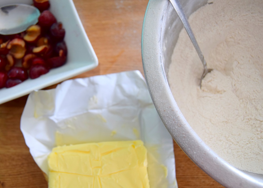 Afternoon Cherry Scones With Cream And Jerte Picota Cherries On Top