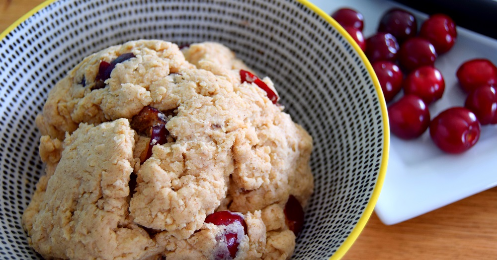 Afternoon Cherry Scones With Cream And Jerte Picota Cherries On Top