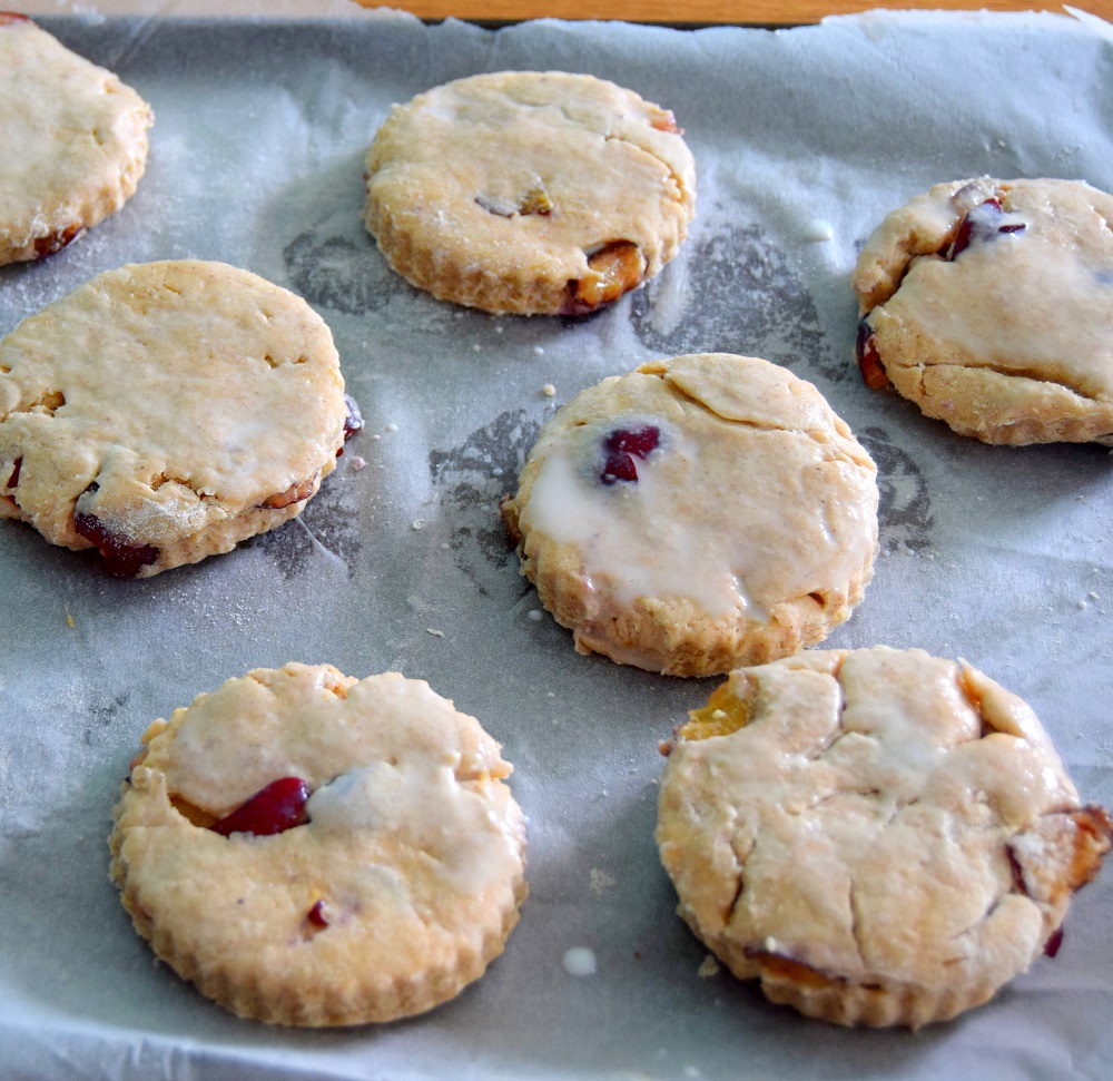 Afternoon Cherry Scones With Cream And Jerte Picota Cherries On Top