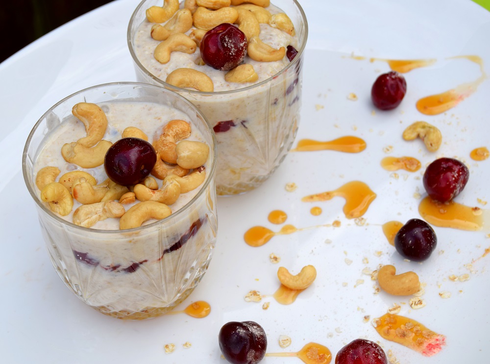 Overnight Oats With Picota Cherry Fruit Compote Recipe Overnight Oats With Picota Cherry Fruit Compote Recipe