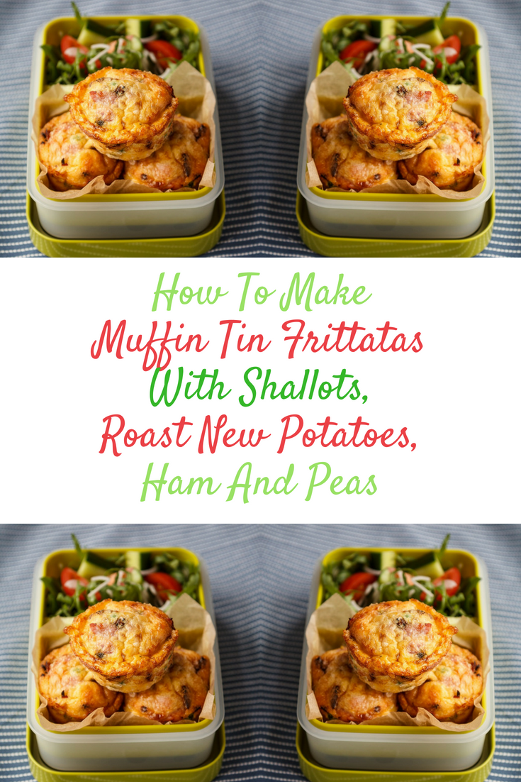 Muffin Tin Frittatas With Shallots, Roast Potatoes, Turkey And Peas. 