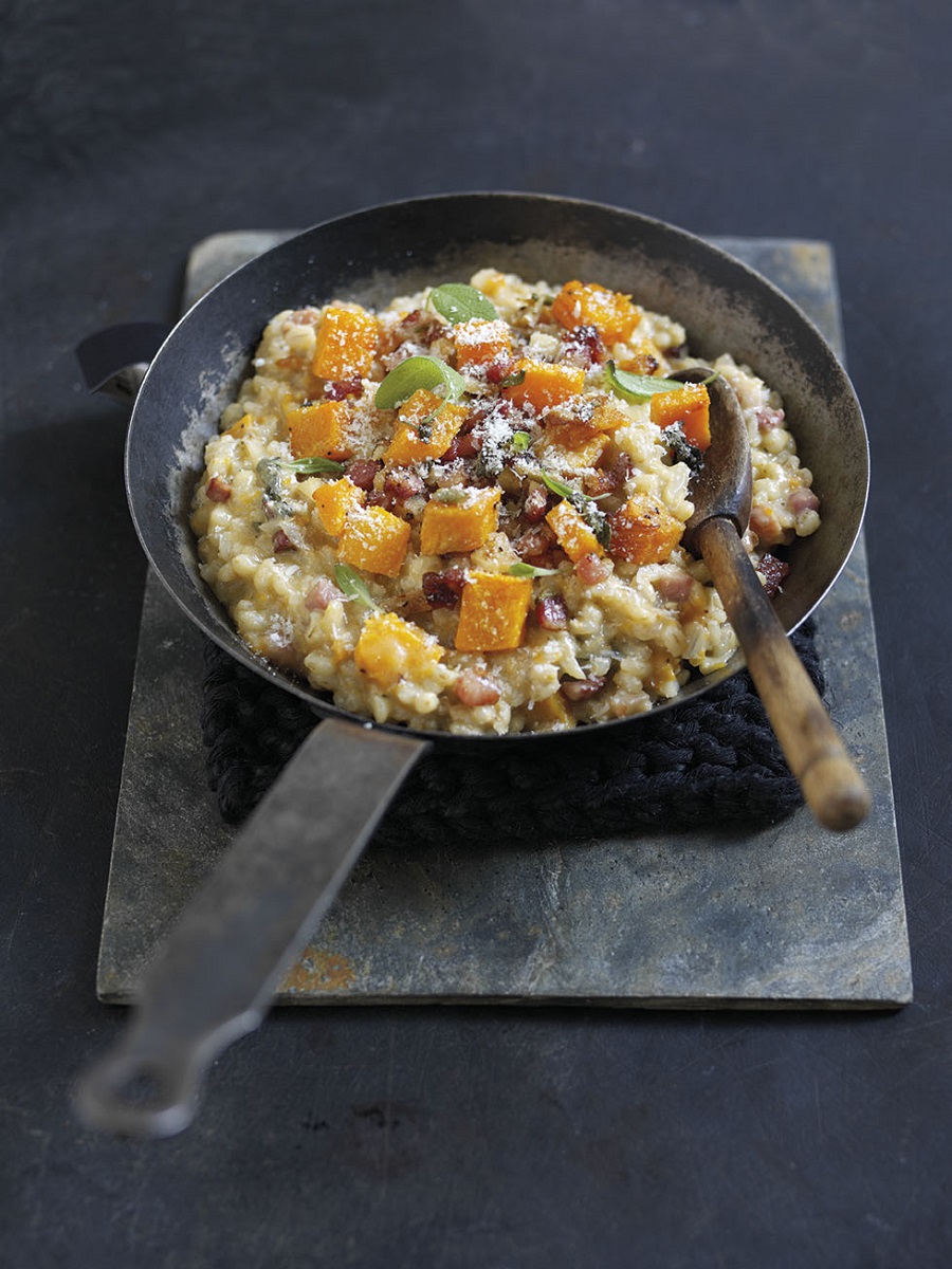 Parmigiano Reggiano, Barley, Butternut Squash And Pancetta Risotto Parmigiano Reggiano, Barley, Butternut Squash And Pancetta Risotto