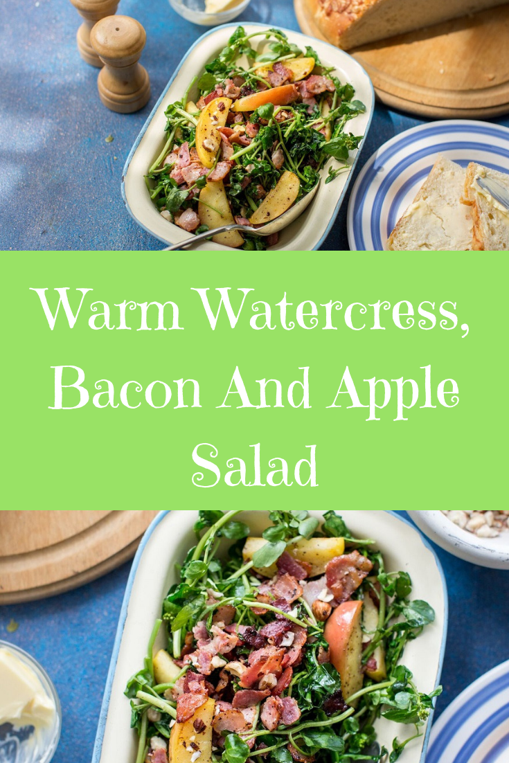 Warm Watercress, Bacon And Apple Salad. 