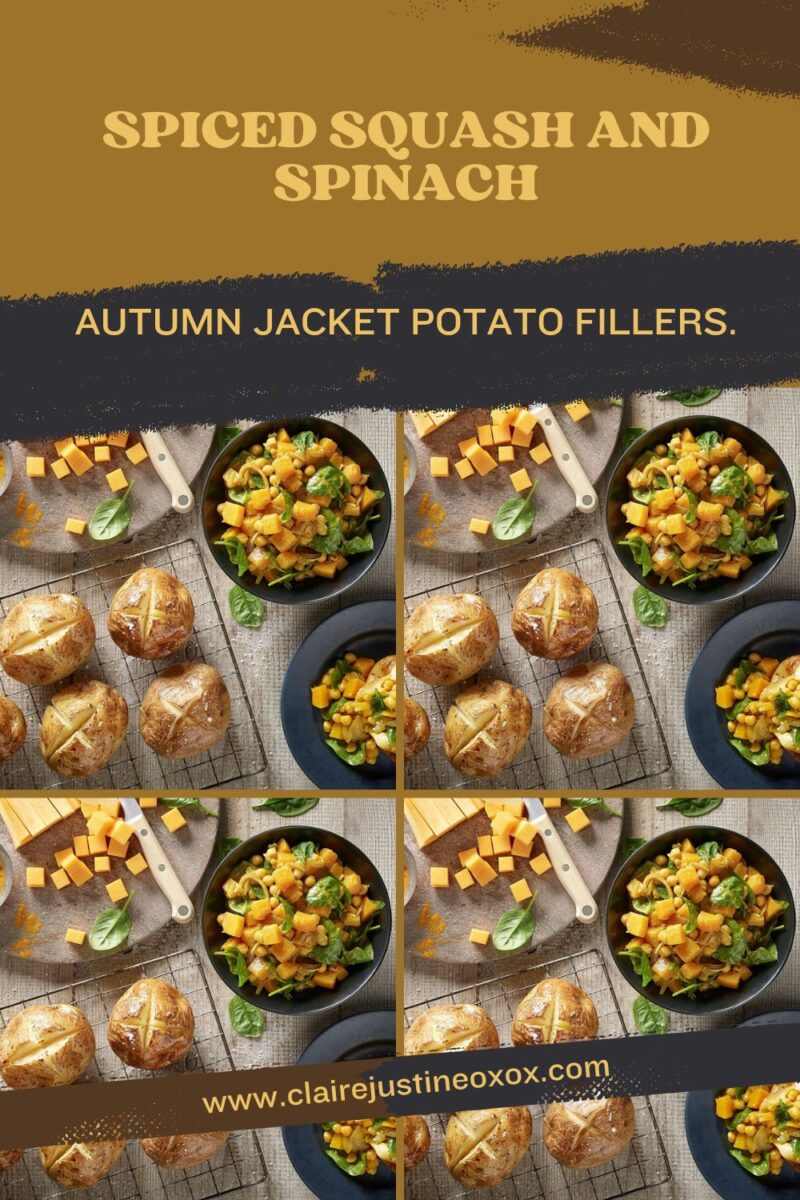 Spiced Squash And Spinach Jacket Potato Fillings