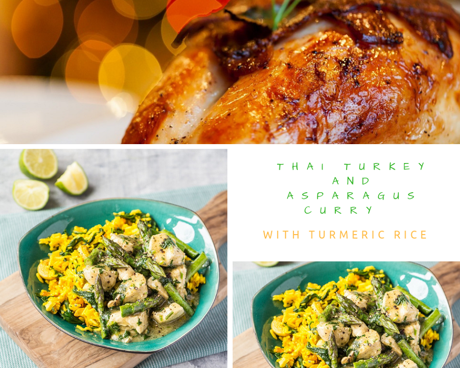 Thai Turkey And Asparagus Curry With Turmeric Rice Thai Turkey And Asparagus Curry With Turmeric Rice