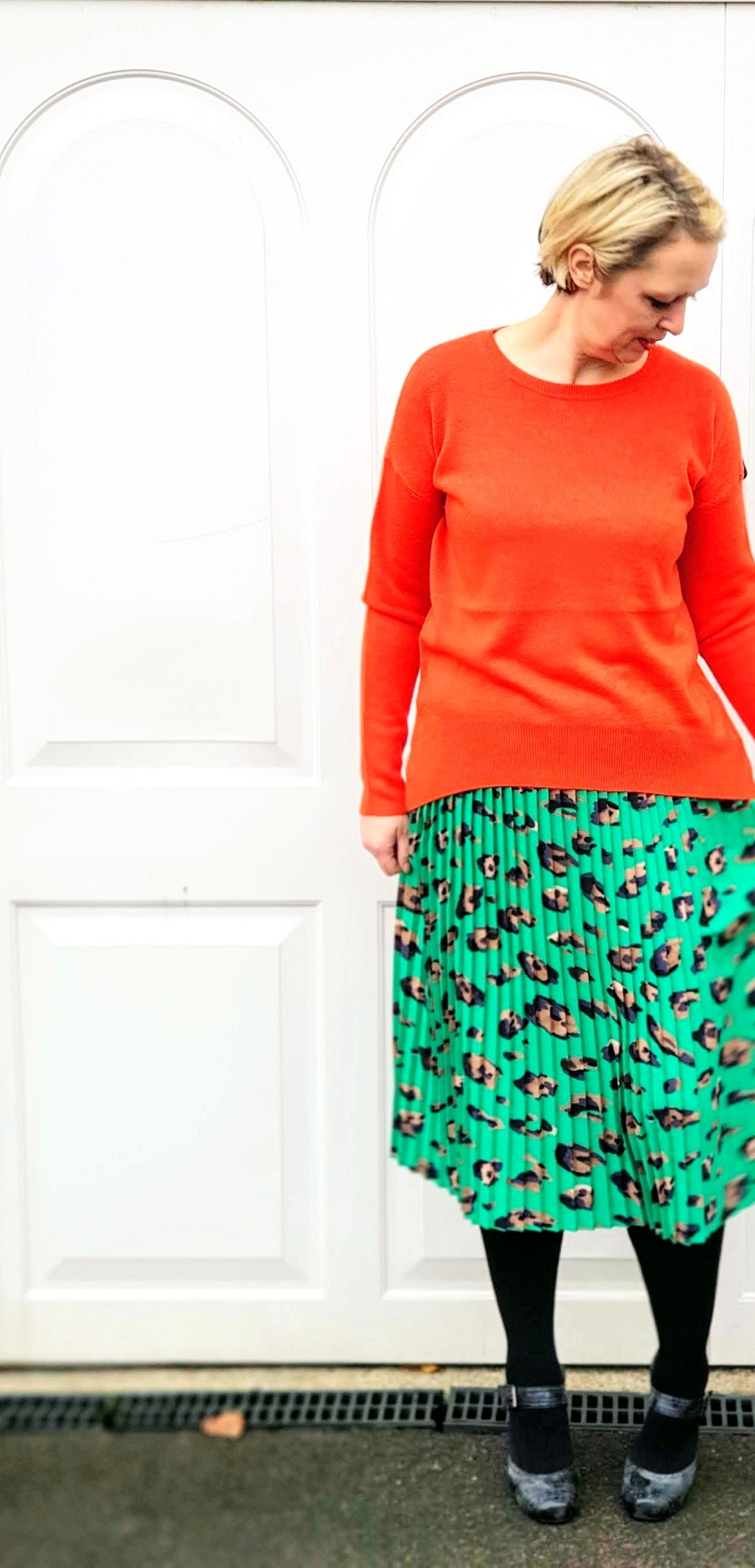 Stacey Solomon Collection: Green Skirt And Orange Jumper