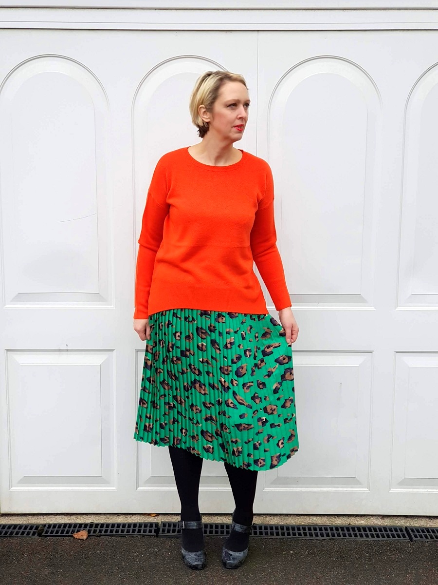 Stacey Solomon Collection: Green Skirt And Orange Jumper