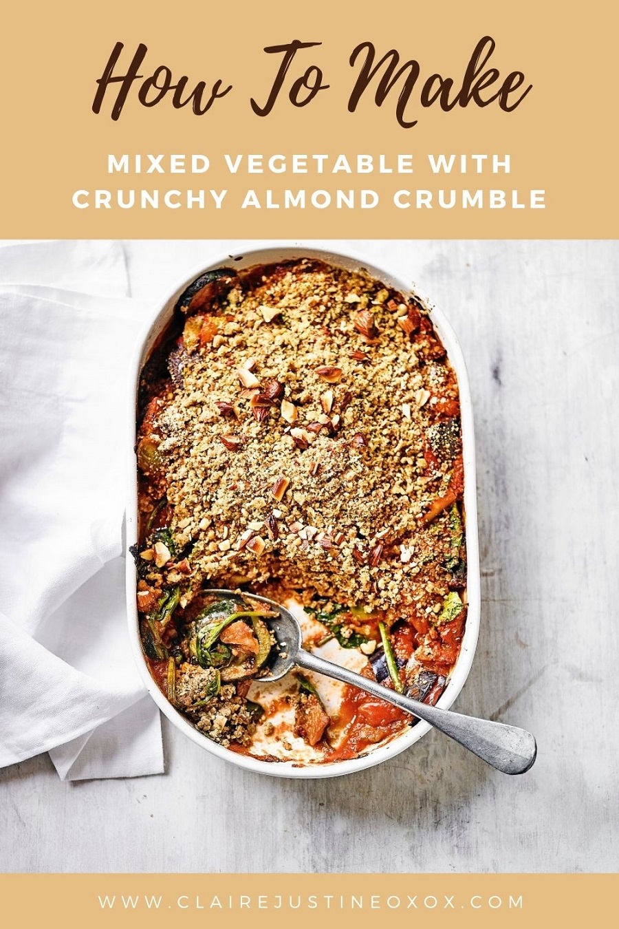 Mixed Vegetable With Crunchy Almond Crumble
