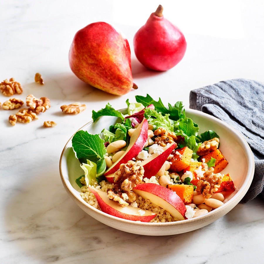 Butternut Squash, Quinoa, Pear and Walnut Bowl