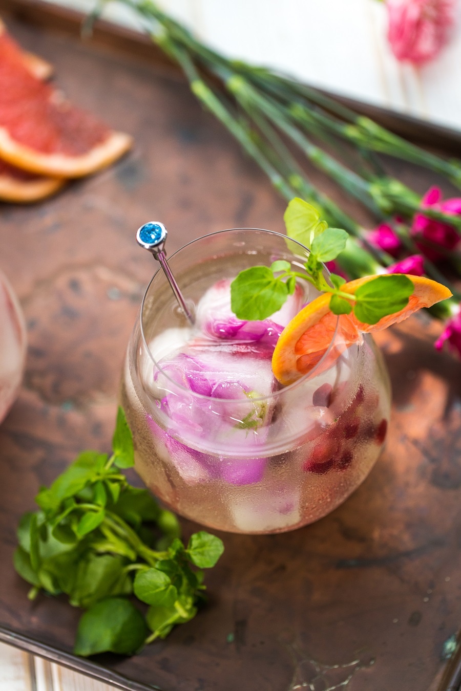 Gin, Watercress And Pink Grapefruit Cocktail