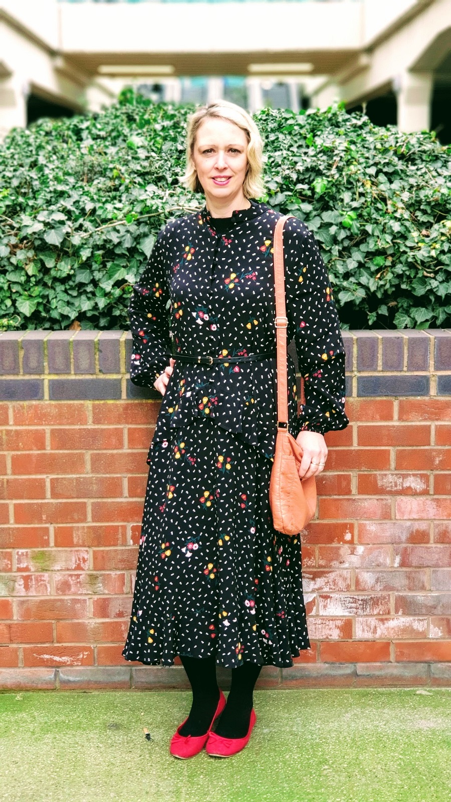 Long Black & Flowered M & S Maxi Dress For Spring Maxi Dress For Spring