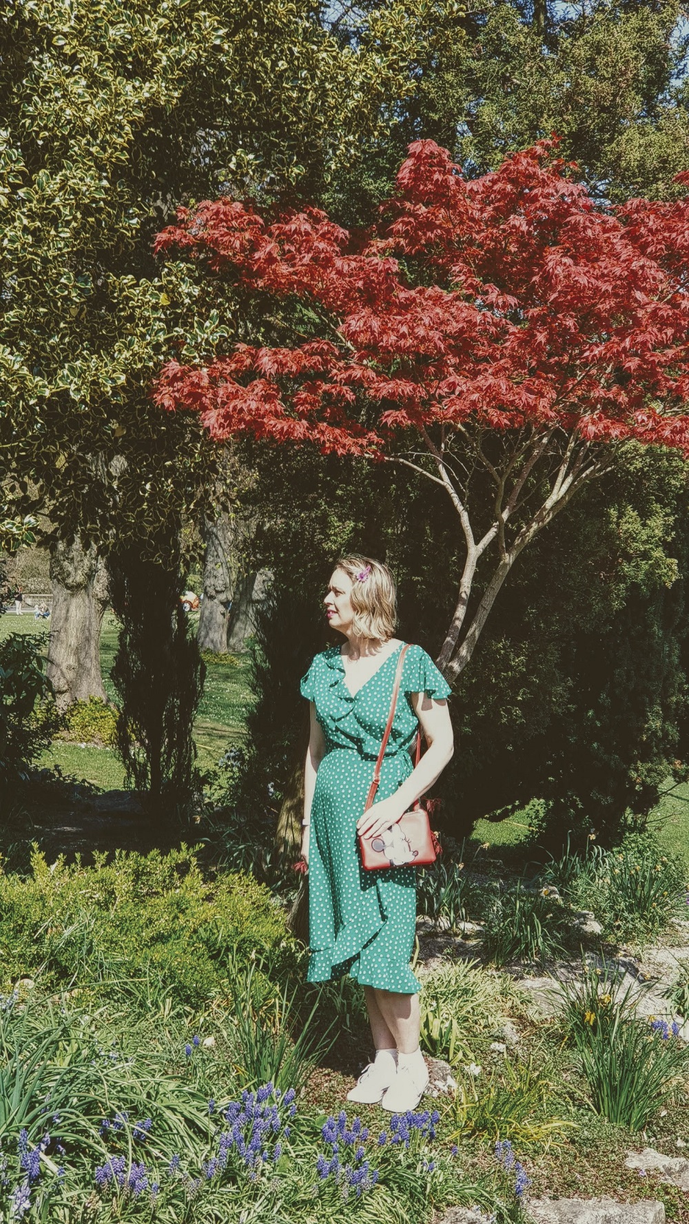 Green Polka Dot Dress And A Visit To Queens Park