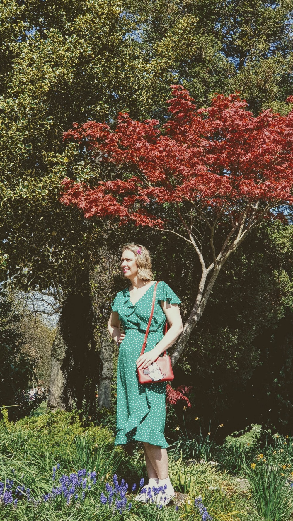 Green Polka Dot Dress And A Visit To Queens Park