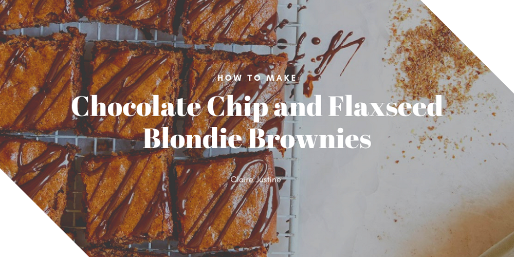 How To Make Chocolate Chip and Flaxseed Blondie Brownies