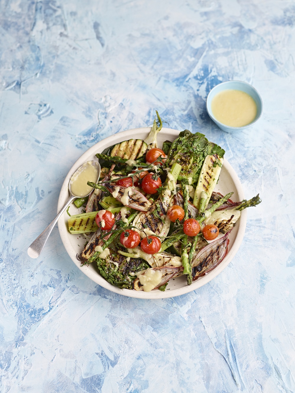 Grilled Summer Vegetables & Creamy Shallot Dressing