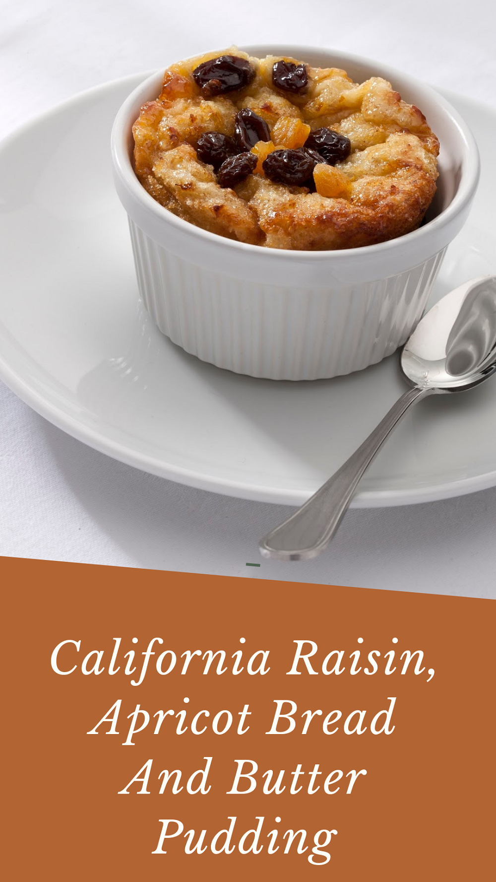 California Raisin, Apricot Bread And Butter Pudding