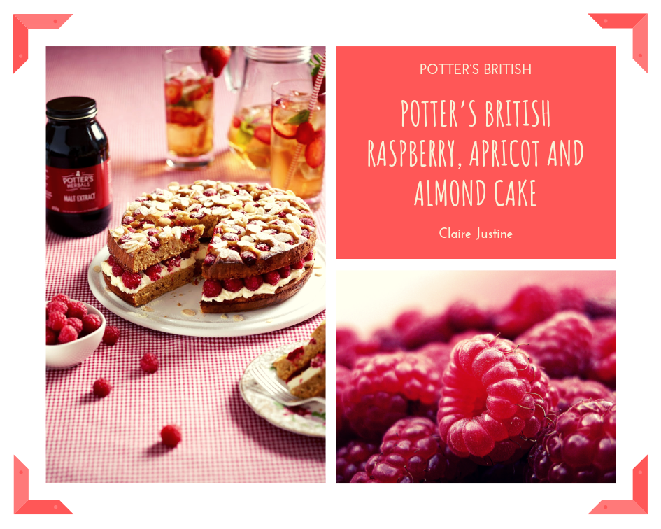 Potter’s British Raspberry, Apricot And Almond Cake