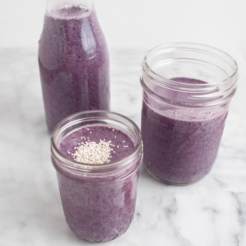 Maple, Blueberry And Almond Butter Smoothie