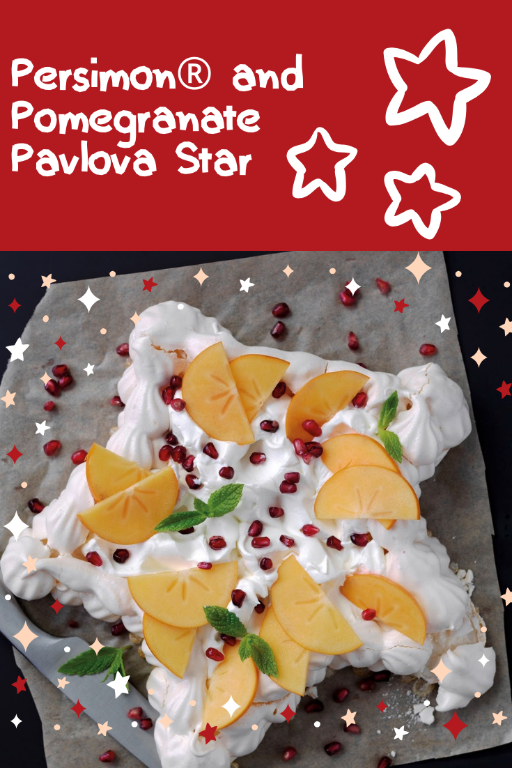 Persimon® And Pomegranate Pavlova Star For Christmas