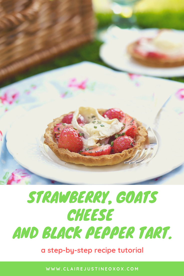 Strawberry, Goats Cheese And Black Pepper Tart.