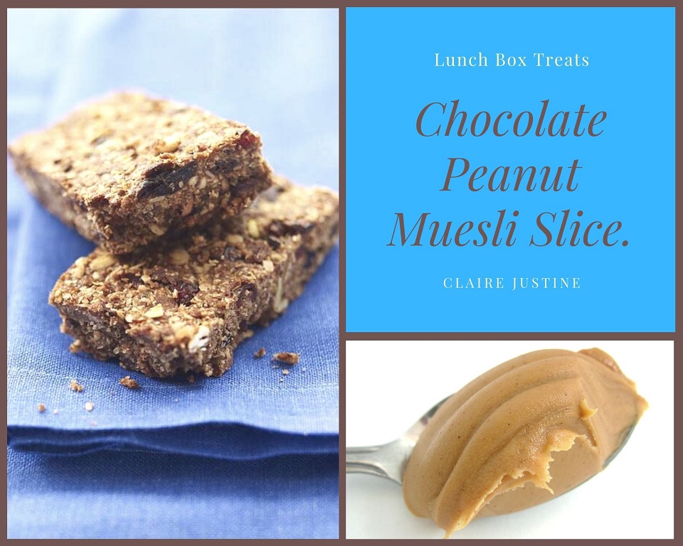 Chocolate Peanut Muesli Slice: Lunchbox Treat Ideas