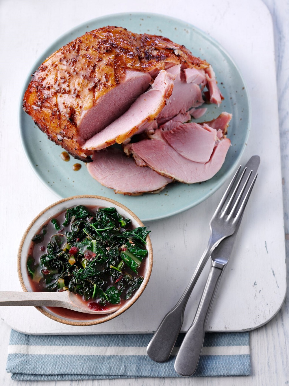 Spiced Gammon With Citrus Cavolo Nero Sauce