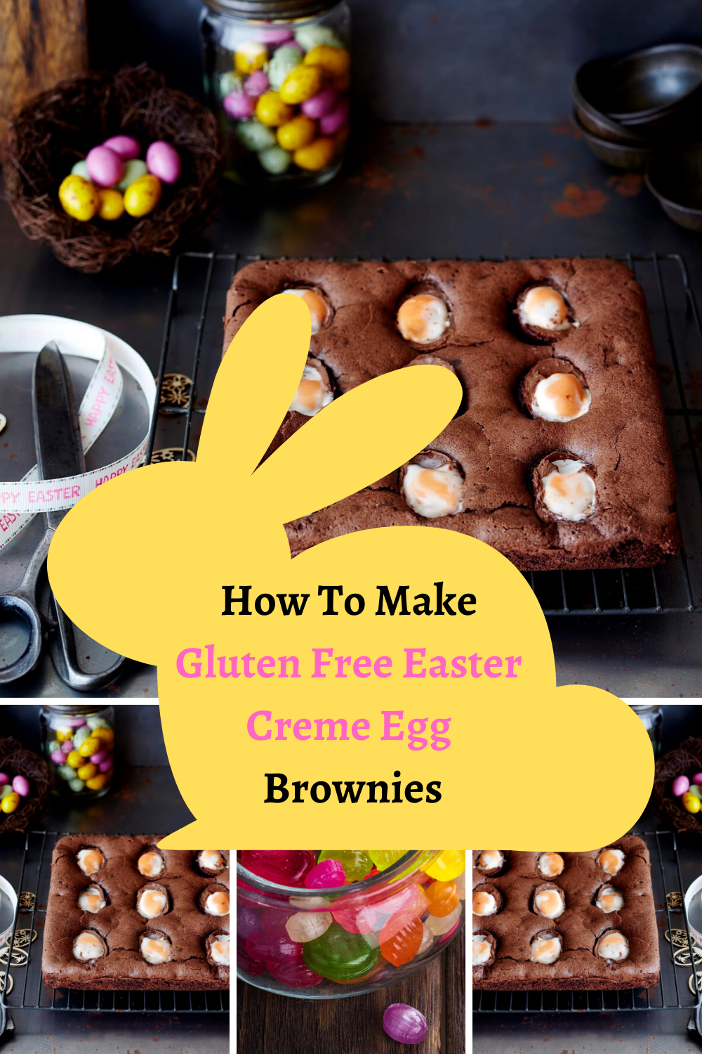 Gluten-Free Easter Creme Egg Brownies