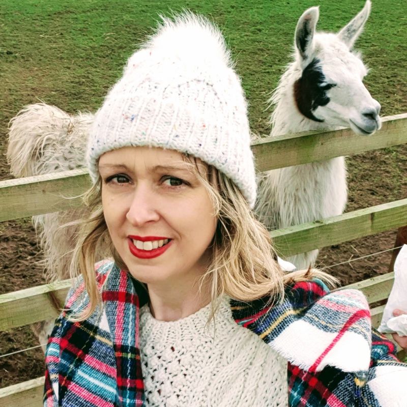 Styling An Aran Jumper & Tartan Scarf Over 40