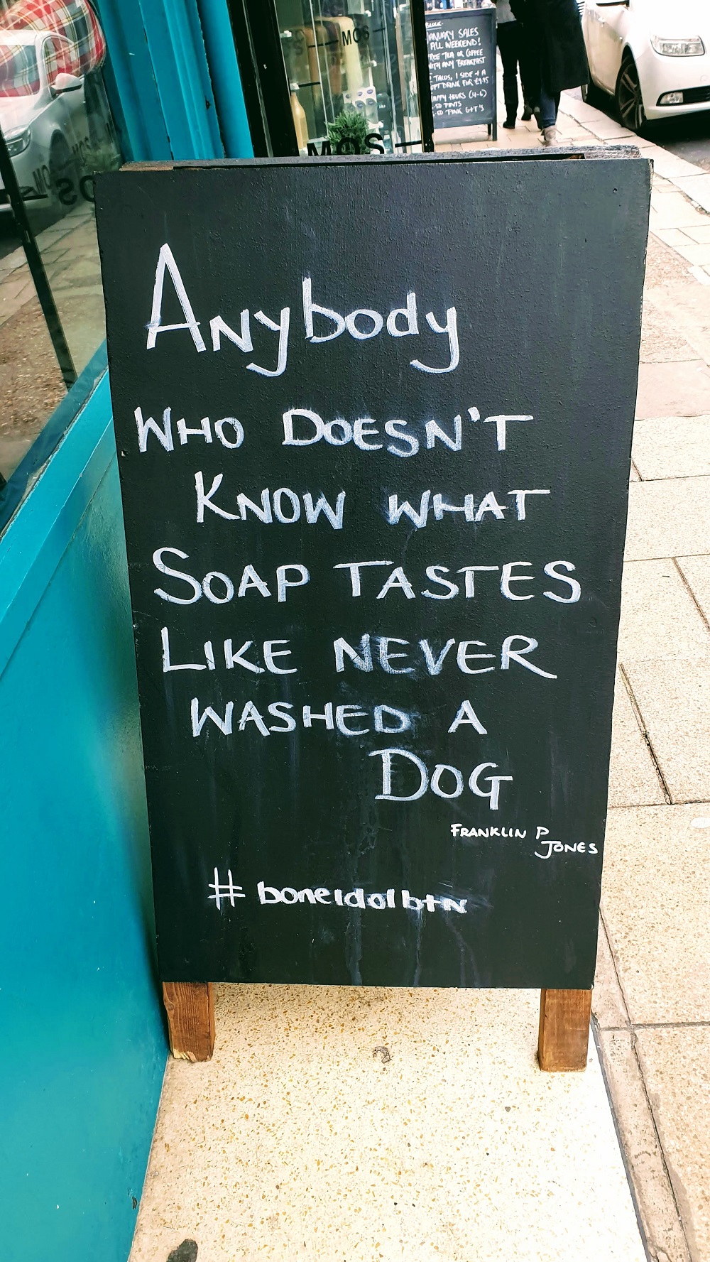 Anybody who doesn’t know what soap tastes like never washed a dog!